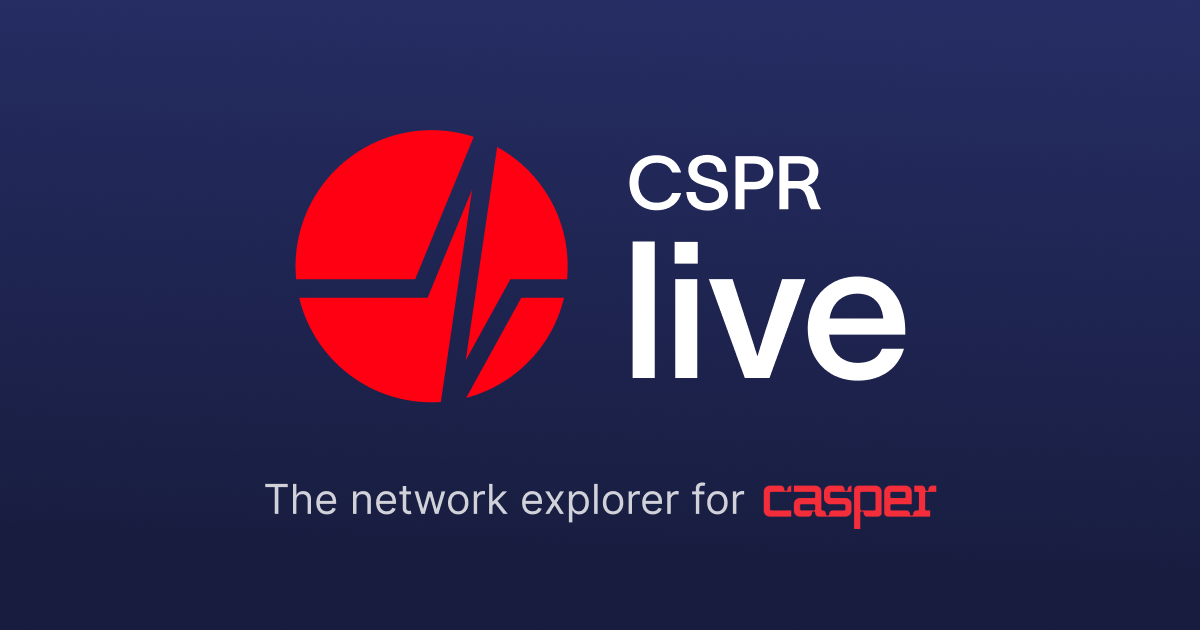 Cspr Software CSPR.live - Casper Network Explorer